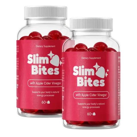 Two bottles of Slim Bites gummies