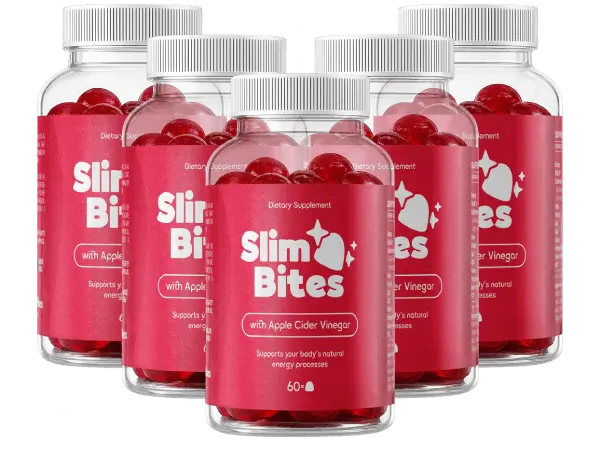 Five bottles of Slim Bites gummies